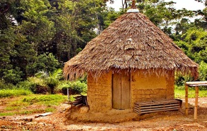 orange mud hut